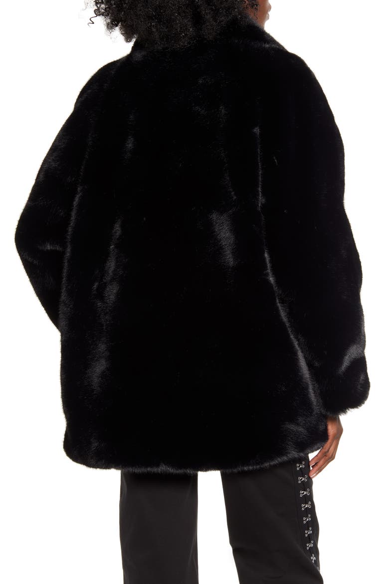 I.AM.GIA. Nya Oversize Faux Fur Jacket, Alternate, color, BLACK