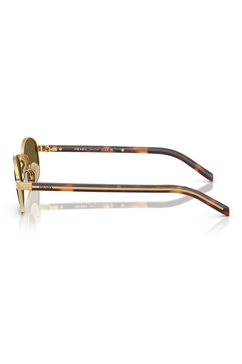 52mm Oval Sunglasses, Alternate, color, GOLD