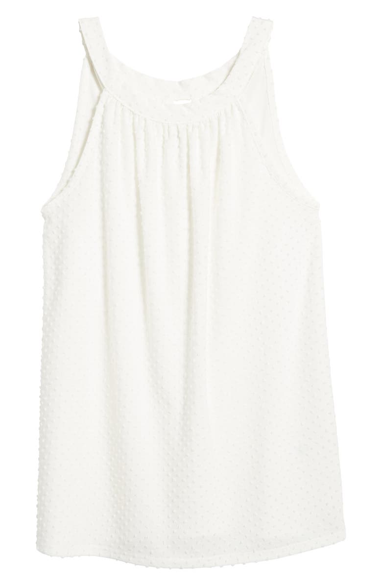 Loveappella Clip Dot Halter Tank Top, Alternate, color, Ivory