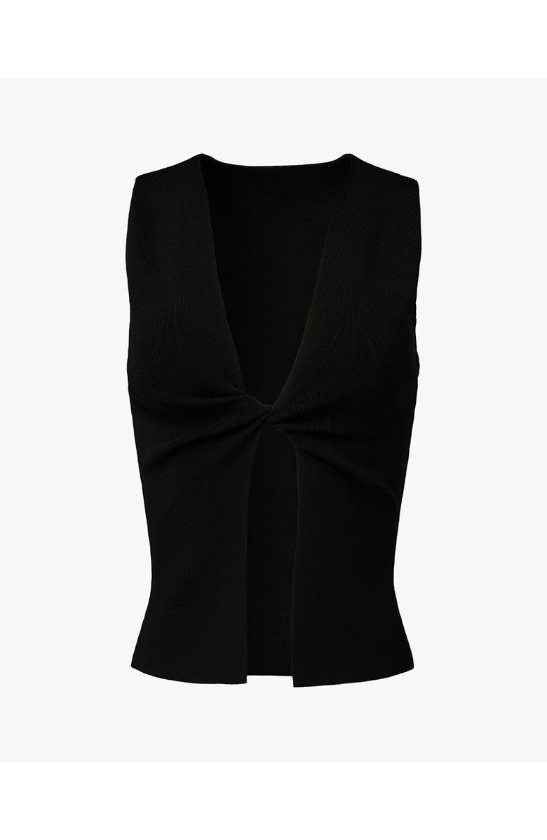 WeWoreWhat Twist Front Flyaway Tank, Alternate, color, Black