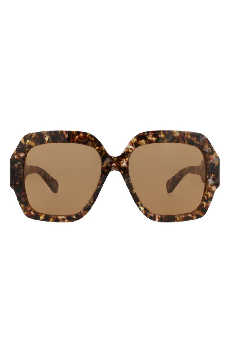 Chloé 56mm Square Sunglasses, Main, color, Havana Havana Brown