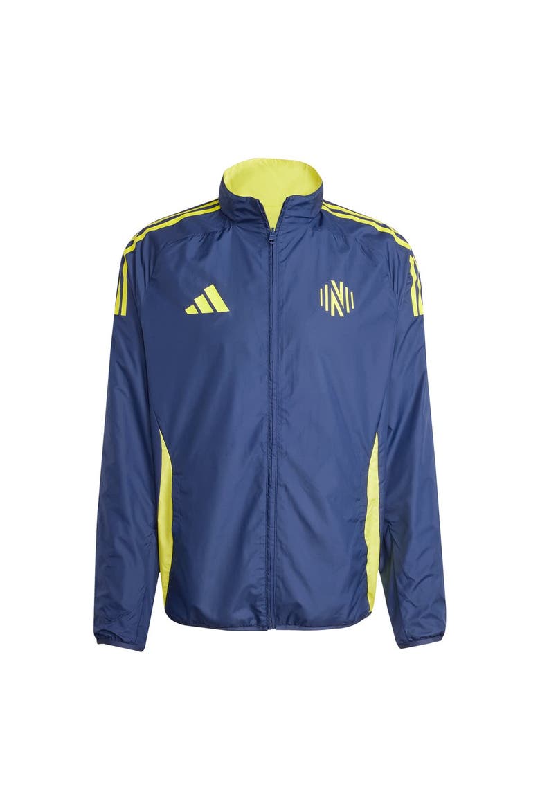 Men's adidas Yellow/Navy Nashville SC 2025 Anthem Reversible Full-Zip Jacket, Alternate, color, Yellow