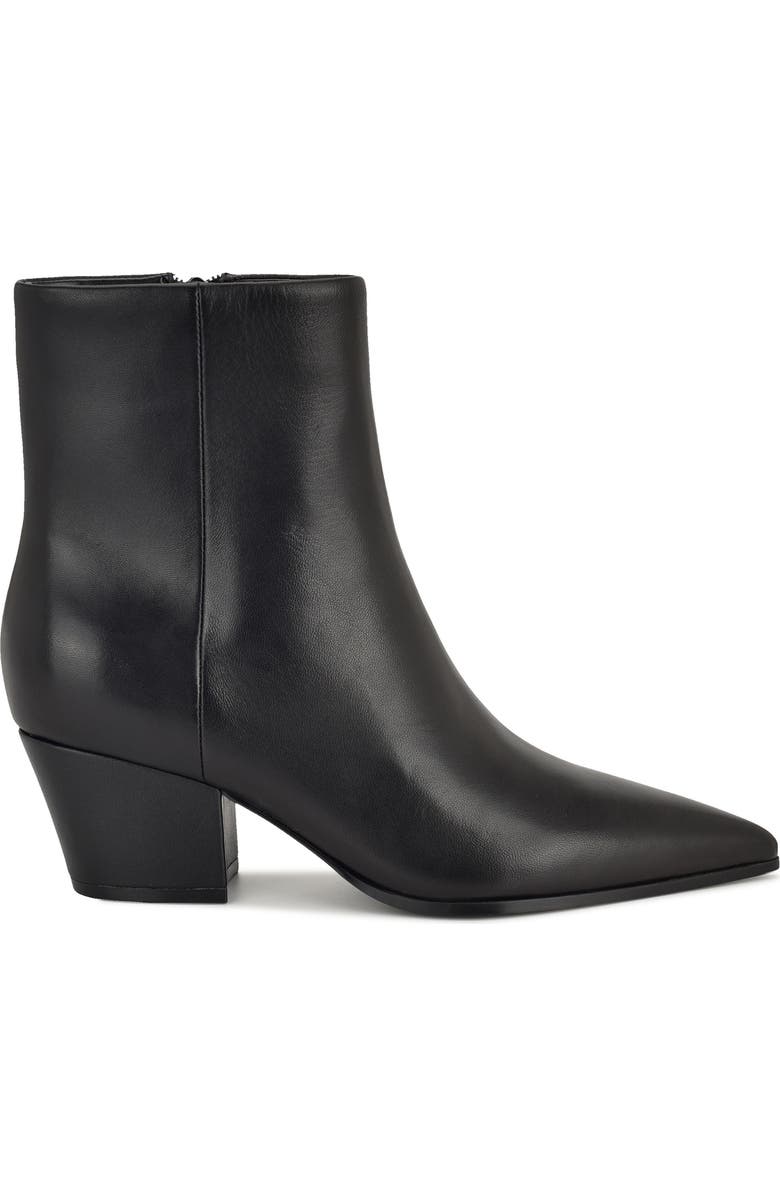 Nine West Savie Block Heel Bootie, Alternate, color, Black Leather