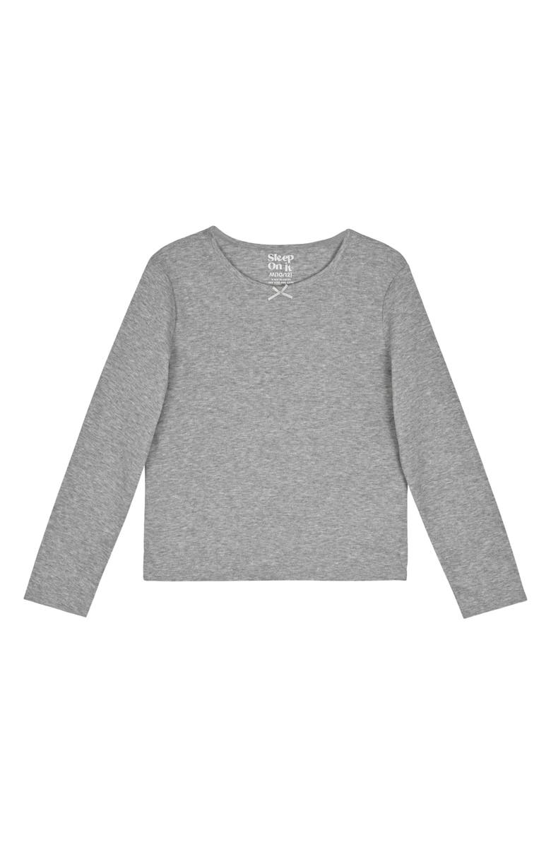 SLEEP ON IT Kids' Long Sleeve Thermal & Plaid Pajama Pants Set, Alternate, color, Gray