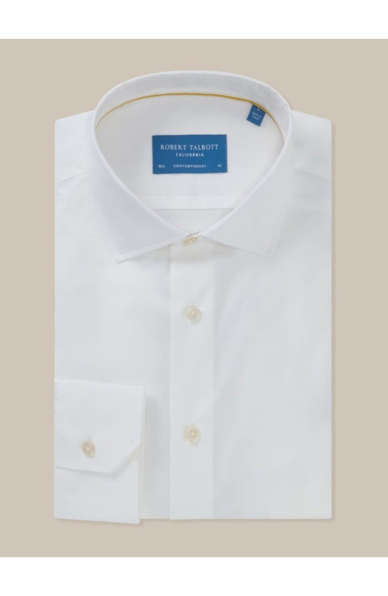 Robert Talbott Reynolds Light Weight Poplin Classic Fit Shirt, Main, color, White