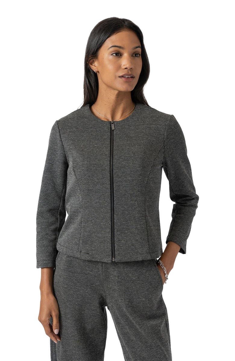 Saint + Sofia Florence Jacket, Alternate, color, Grey