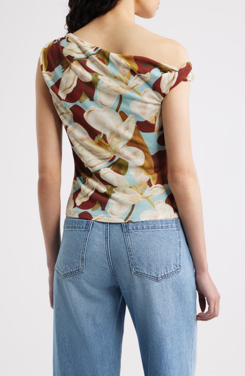 Rails Orelia Floral One-Shoulder Top, Alternate, color, Plumeria