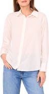 Vince Camuto Cotton Eyelet Button-Up Shirt