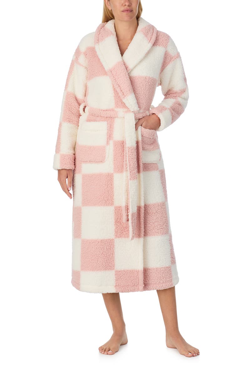 Checkered Robe, Main, color, ROSE CHECK