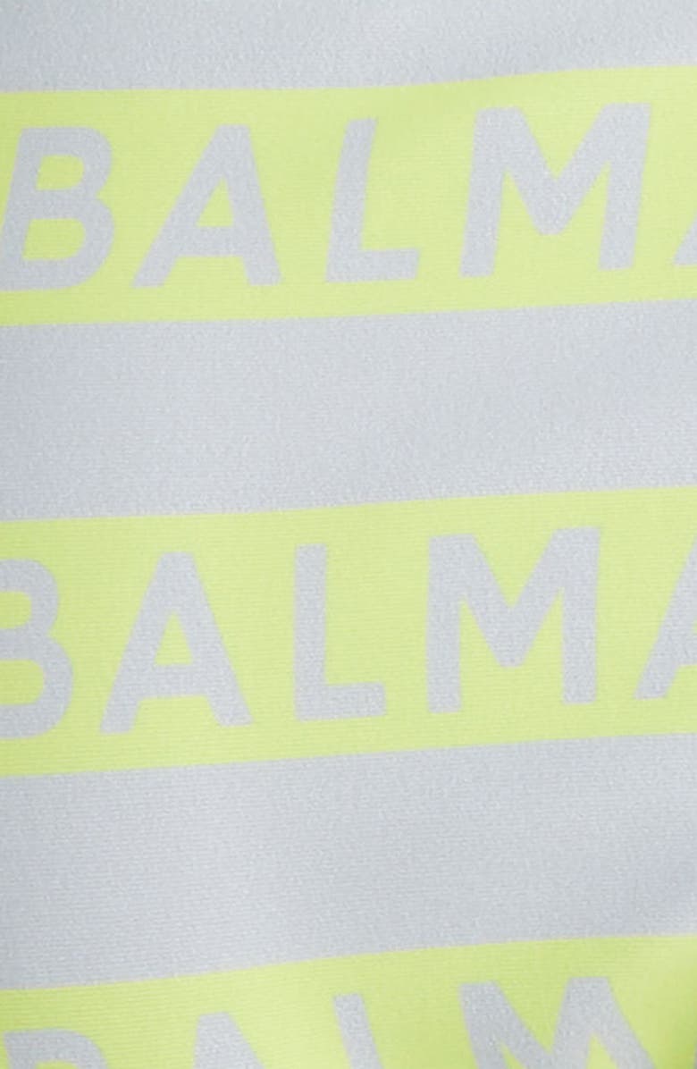 Balmain Logo Stripe Two-Piece Swimsuit, Alternate, color,