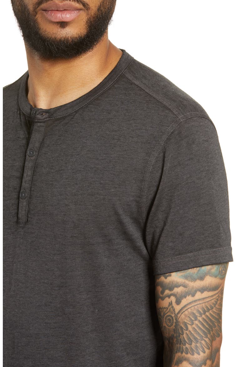 Regular Fit Henley T-Shirt, Alternate, color, CHARCOAL