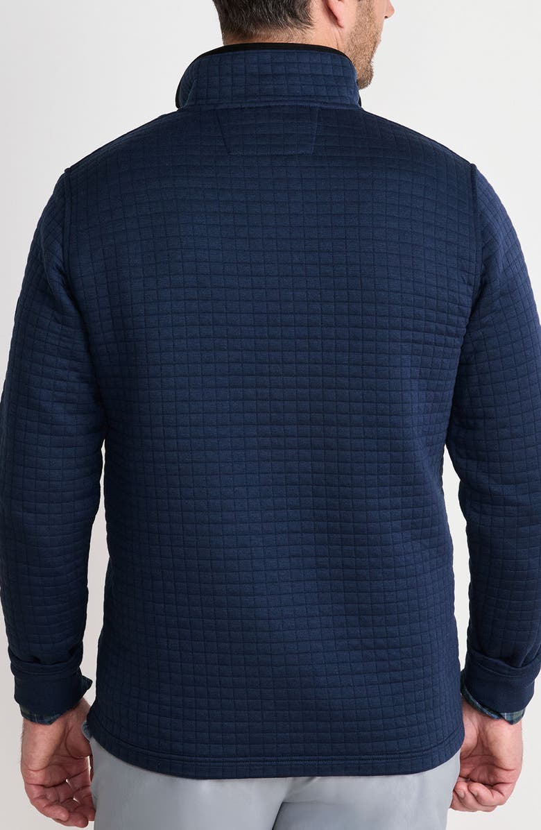 vineyard vines Quilted Quarter Snap Pullover, Alternate, color, Blue Blazer