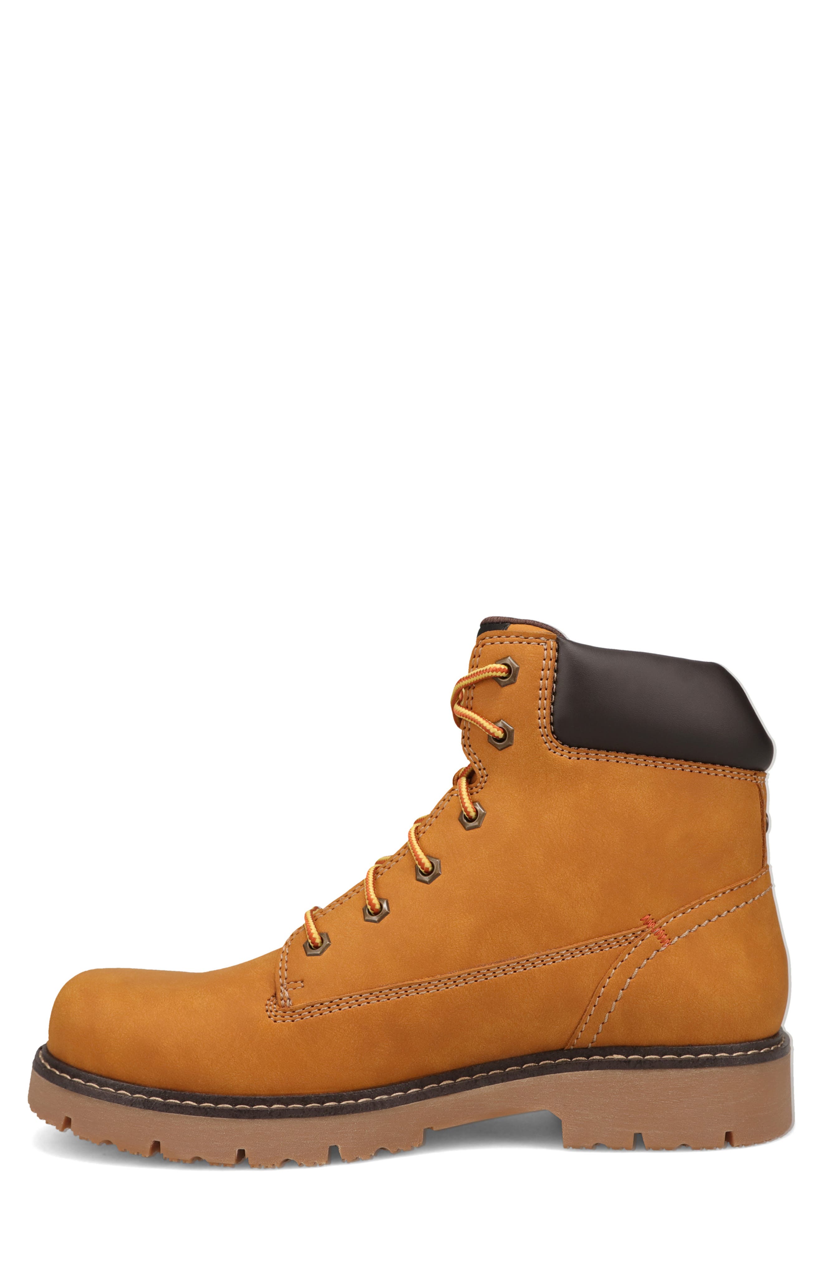 Flint Slip Resistant Faux Leather Boot, Alternate, color, WHEAT