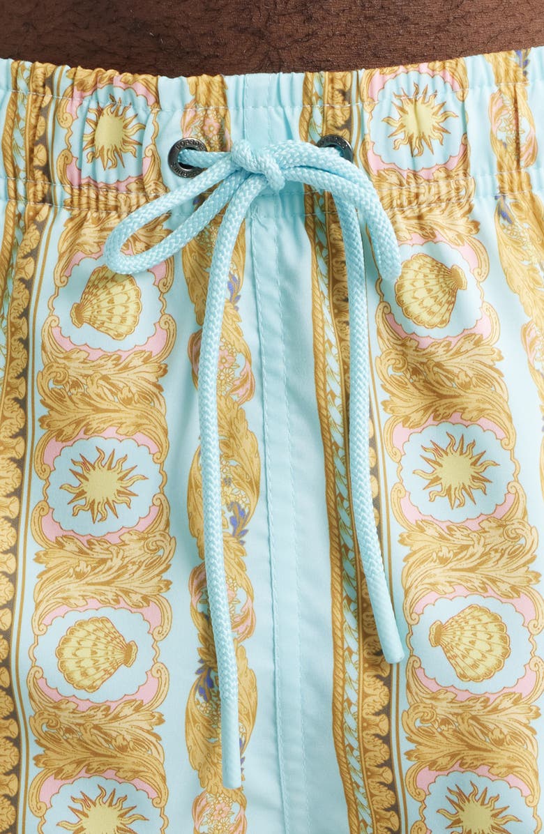 Boardies Printed Short Swim Trunks, Alternate, color, Aqua