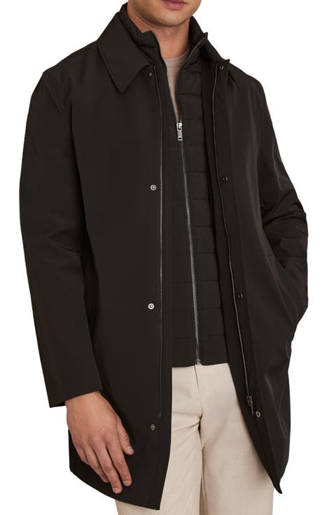 Logan Water Resistant Overcoat with Removable Funnel Neck Insert