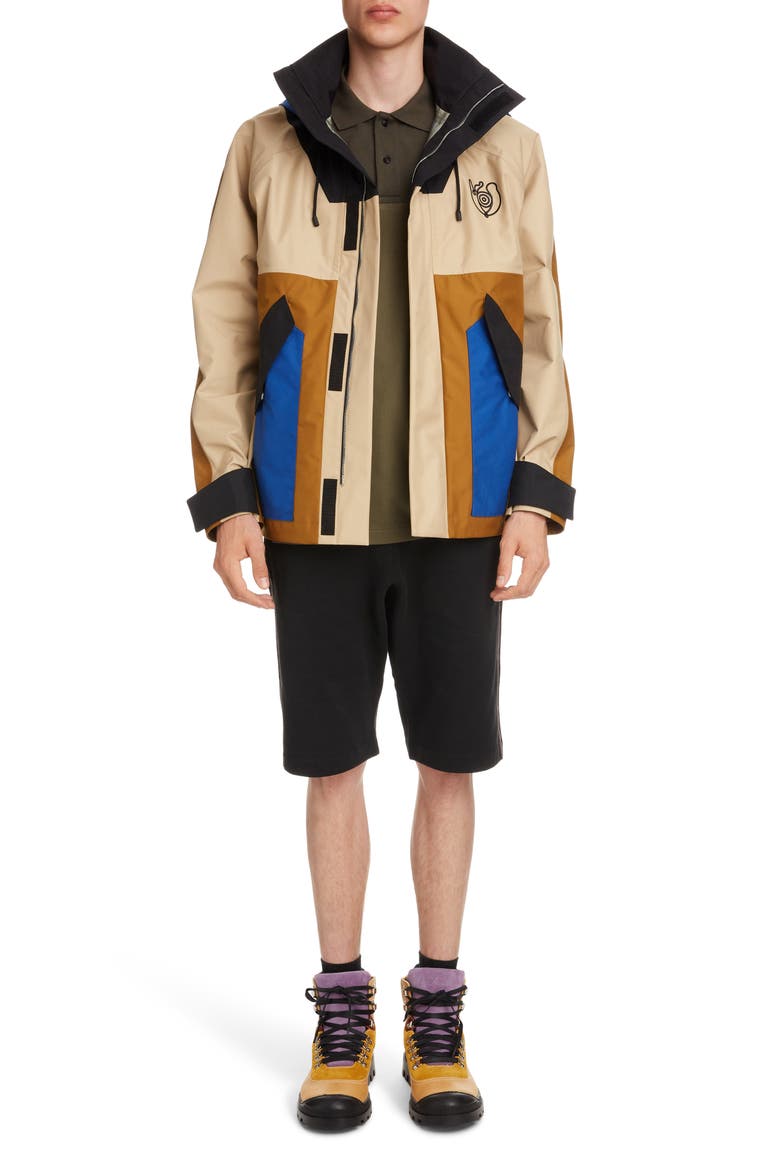 Colorblock Hooded Parka, Alternate, color, BEIGE/CAMEL