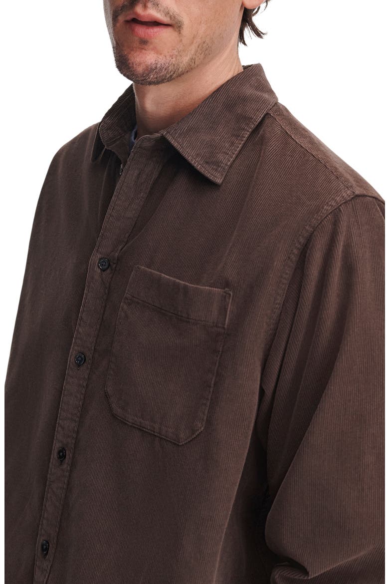 Relaxed Corduroy Shirt Jacket, Alternate, color, BLACK