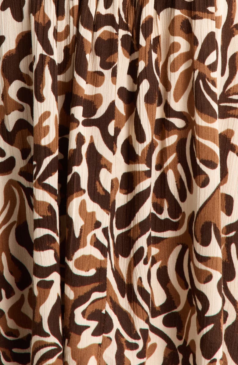 Elan Tie Strap Flowy Cover-Up Top, Alternate, color, Brown Carolina