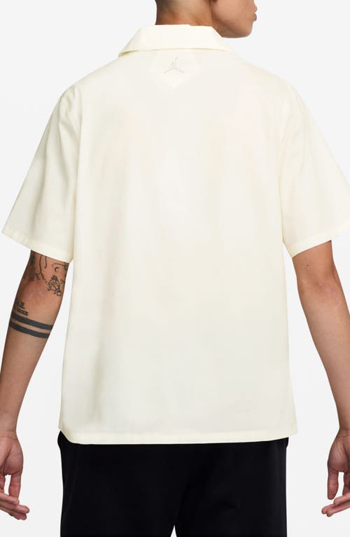 JORDAN JORDAN ROSE EMBROIDERED COTTON CAMP SHIRT 