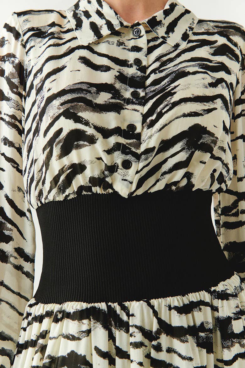Paulina Midi Dress, Alternate, color, BLACK-BONE