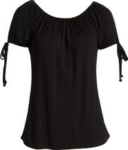 Loveappella Slit Sleeve Knit Top