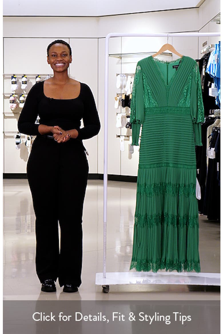 Pintuck Detail Long Sleeve Gown video