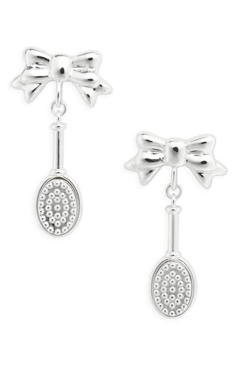 Hairbrush Bow Earrings