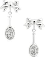 Sandy Liang Hairbrush Bow Earrings
