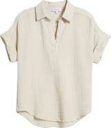 (取寄) マイケル スターズ レディース ジジ ポップオーバー トップ Michael Stars women Gigi Popover Top White Michael Stars Gigi Popover Top | Nordstrom