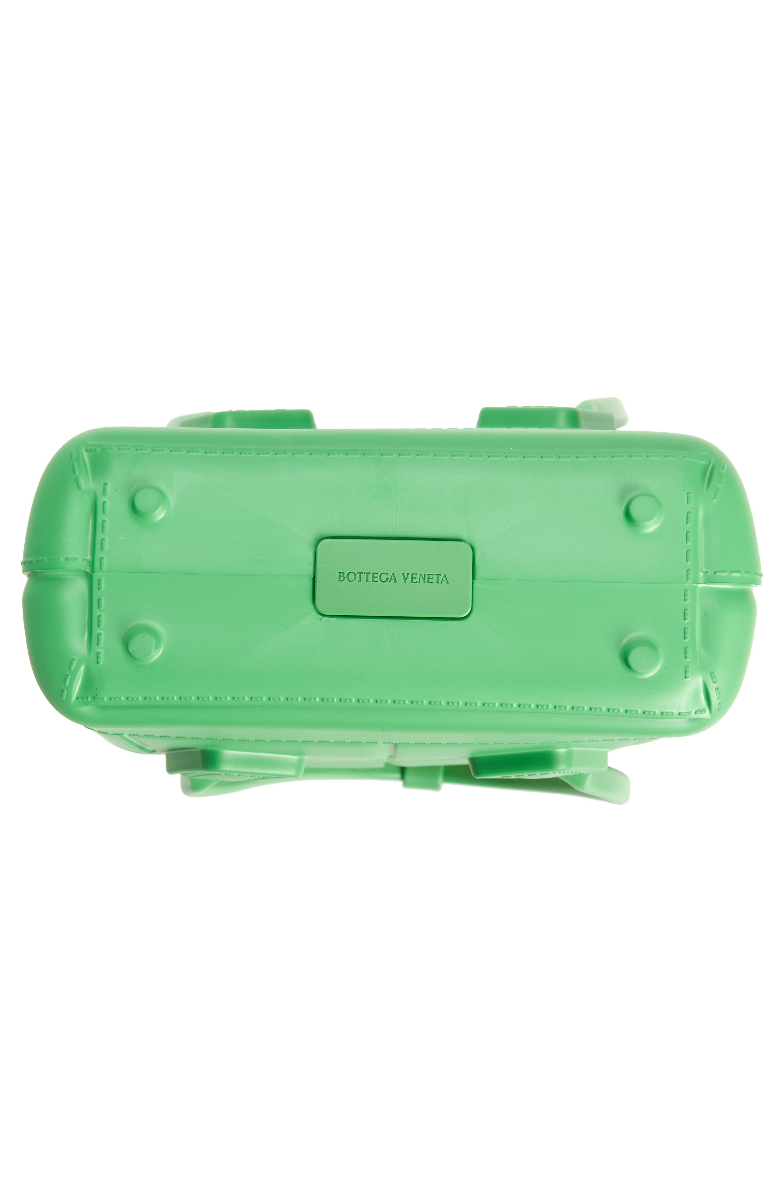 Bottega Veneta Mini Arco Embossed Rubber Tote, Alternate, color, 