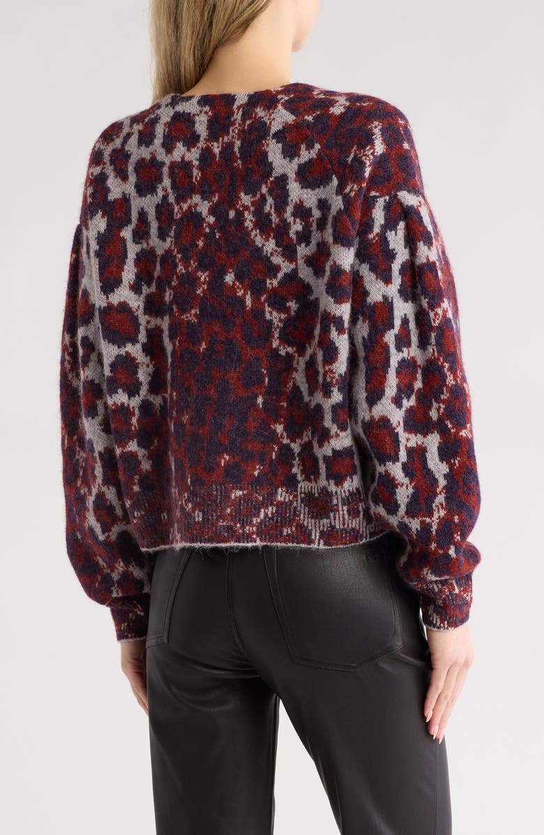 rag & bone Sarah Leopard Print Cardigan, Alternate, color, Lep