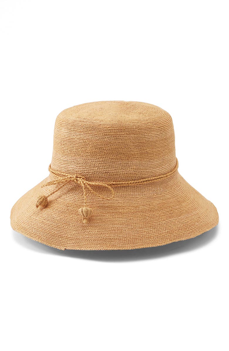 Helen Kaminski Dijon Crochet Bucket Hat, Alternate, color, Barley