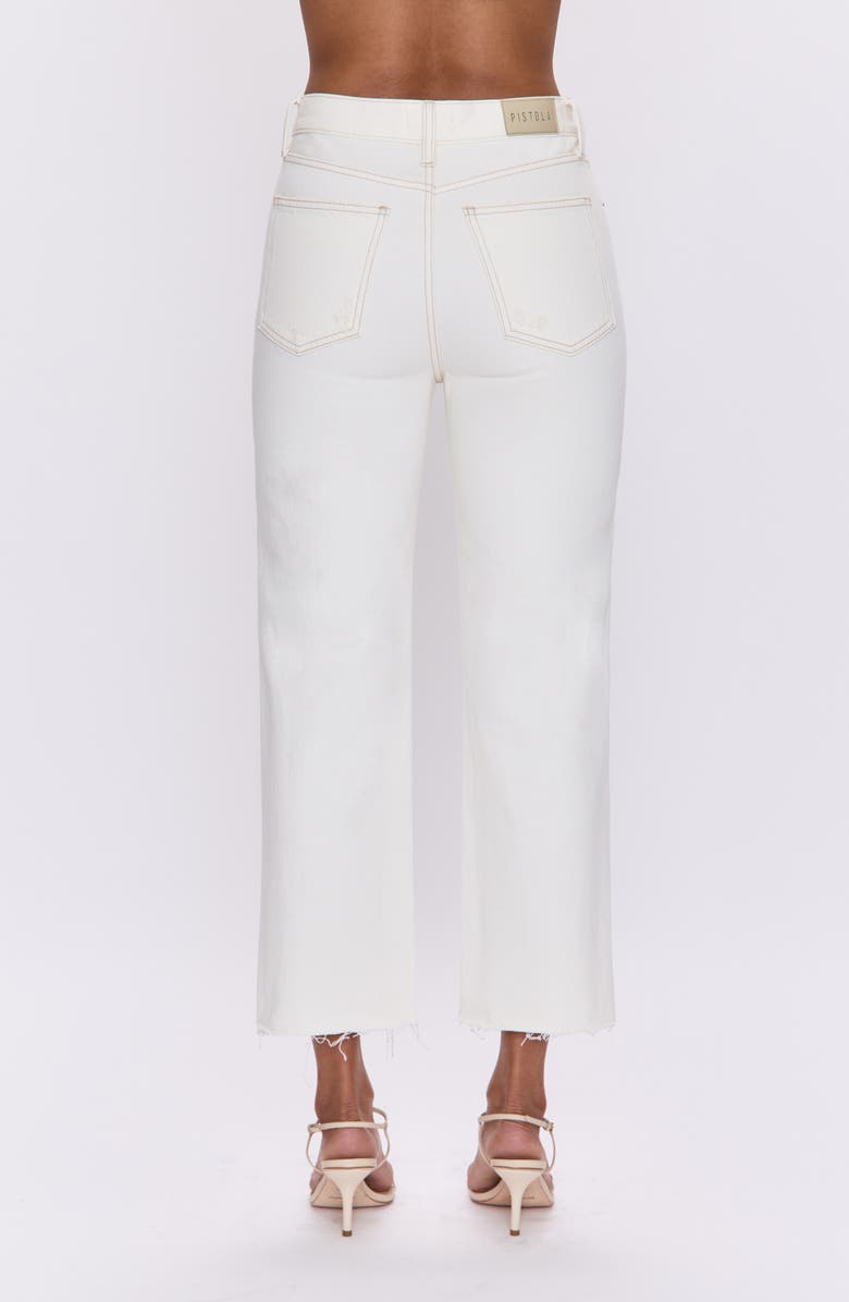 Pistola Cassie High Waist Crop Straight Leg Jeans, Alternate, color, Ecru Vintage