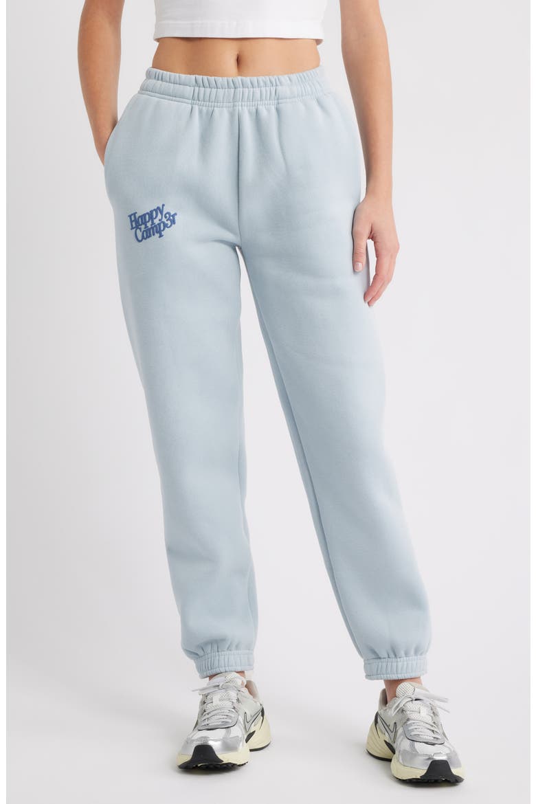 Puff Series Core Logo Cotton Blend Joggers, Main, color, SNOWFLAKE BLUE