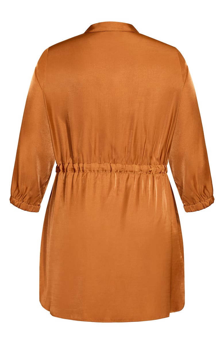 City Chic Cinch Waist Tunic Blouse, Alternate, color, 