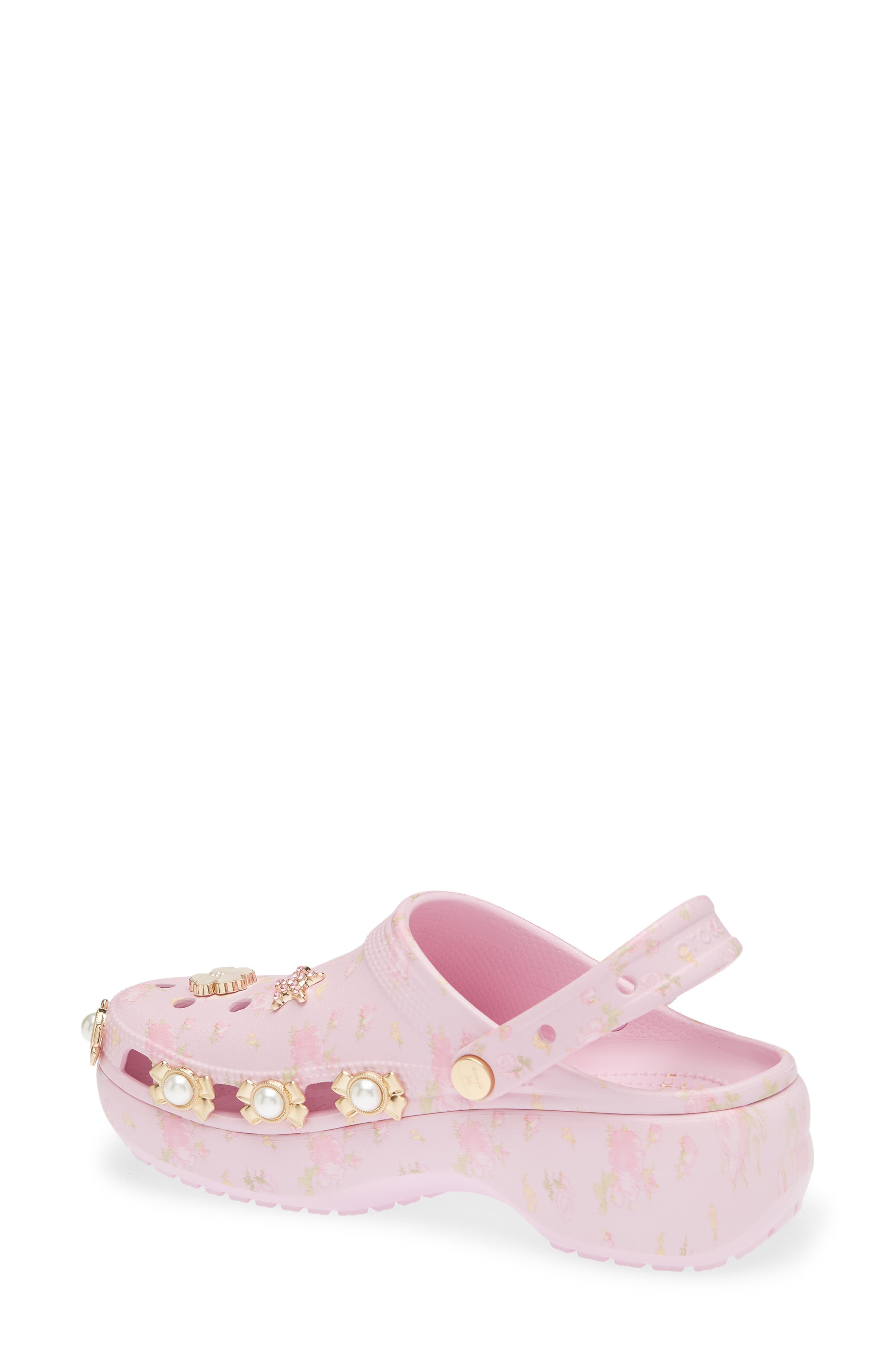 CROCS x LoveShackFancy Embellished Platform Clog, Alternate, color, Ballerina Pink