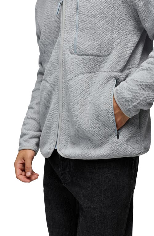 Prana Tuff Fluff Fleece Full Zip Hoodie In Gray
