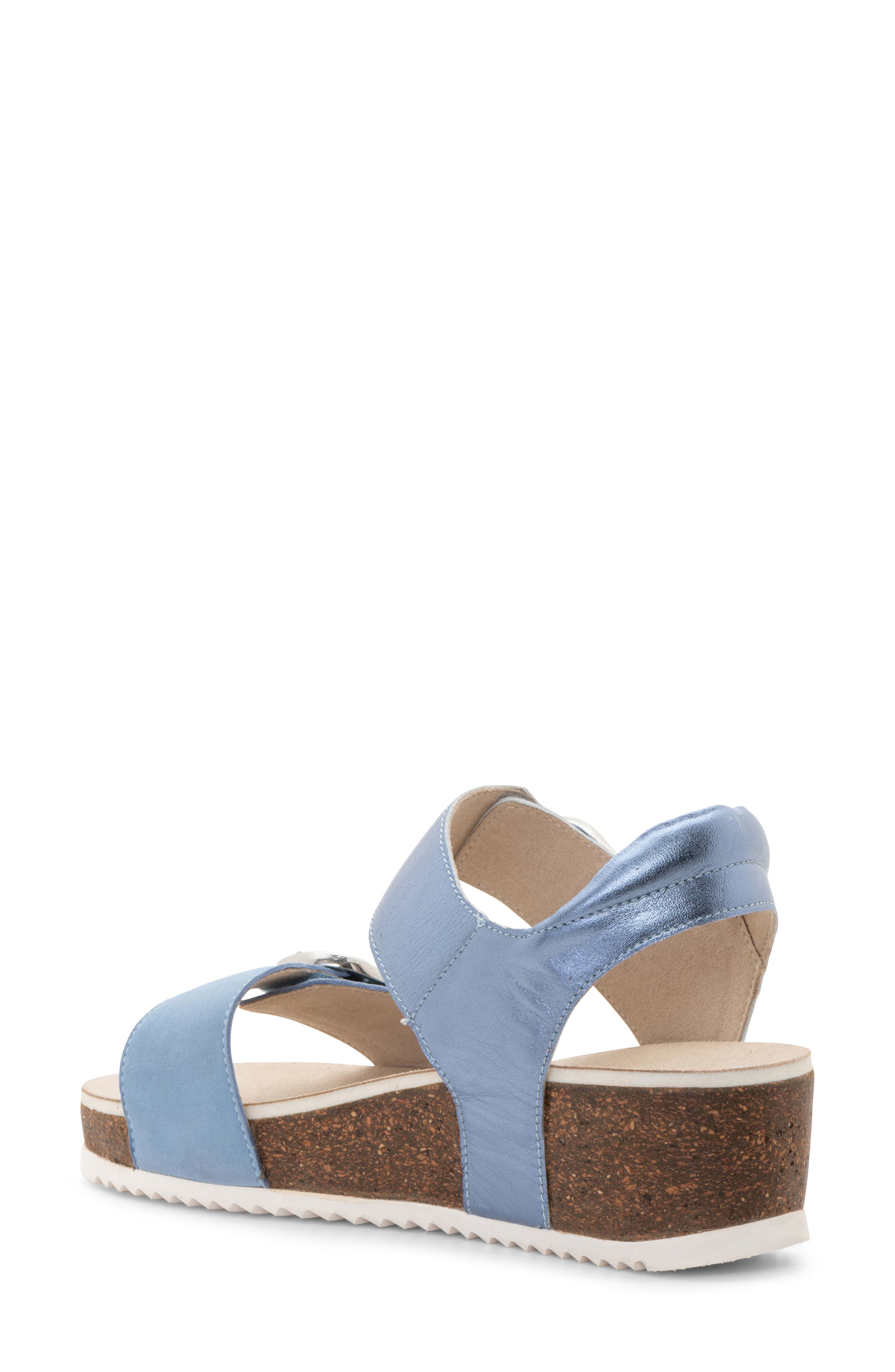 ara Nova Slingback Platform Wedge Sandal, Alternate, color, Blue