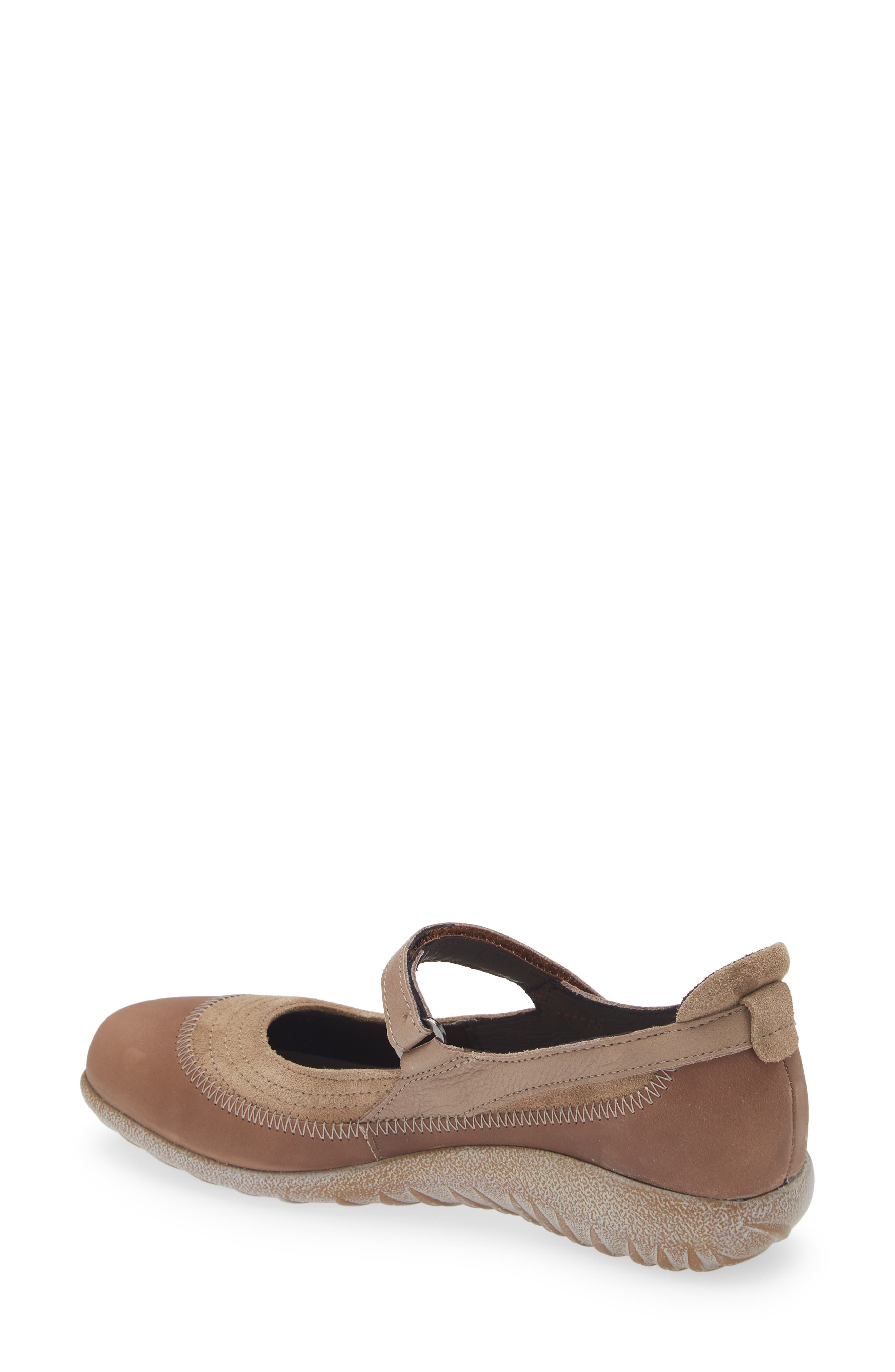 Naot Kirei Mary Jane Flat, Alternate, color, Almond/ Bark/ Stone