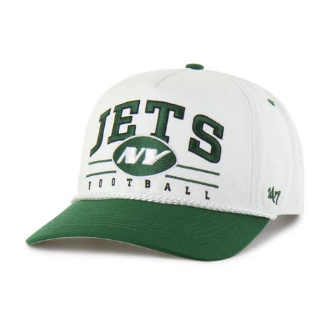 Men's '47 White/Green New York Jets Roscoe Two-Toned Hitch Adjustable Hat