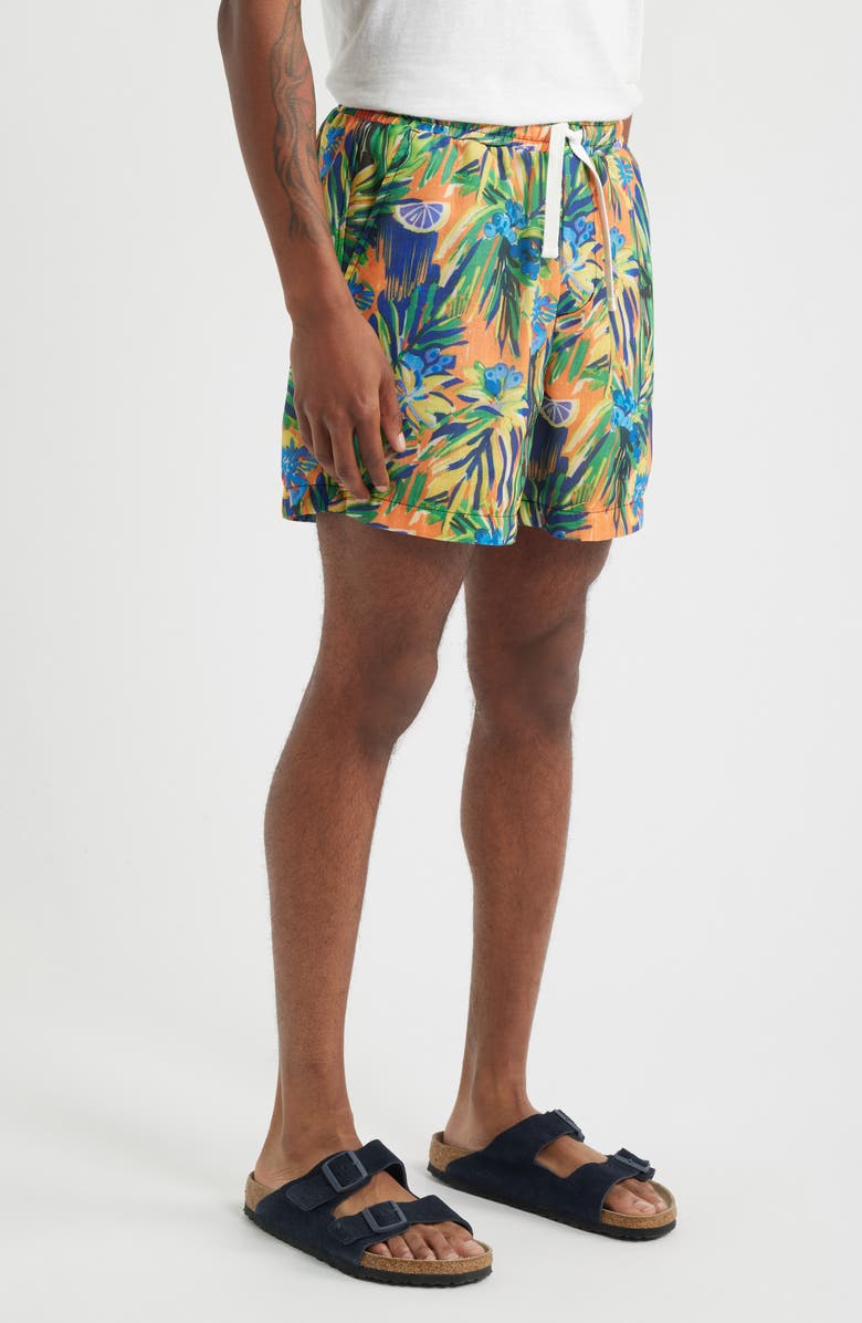 RIZORT Palm Shorts, Alternate, color, Yellow
