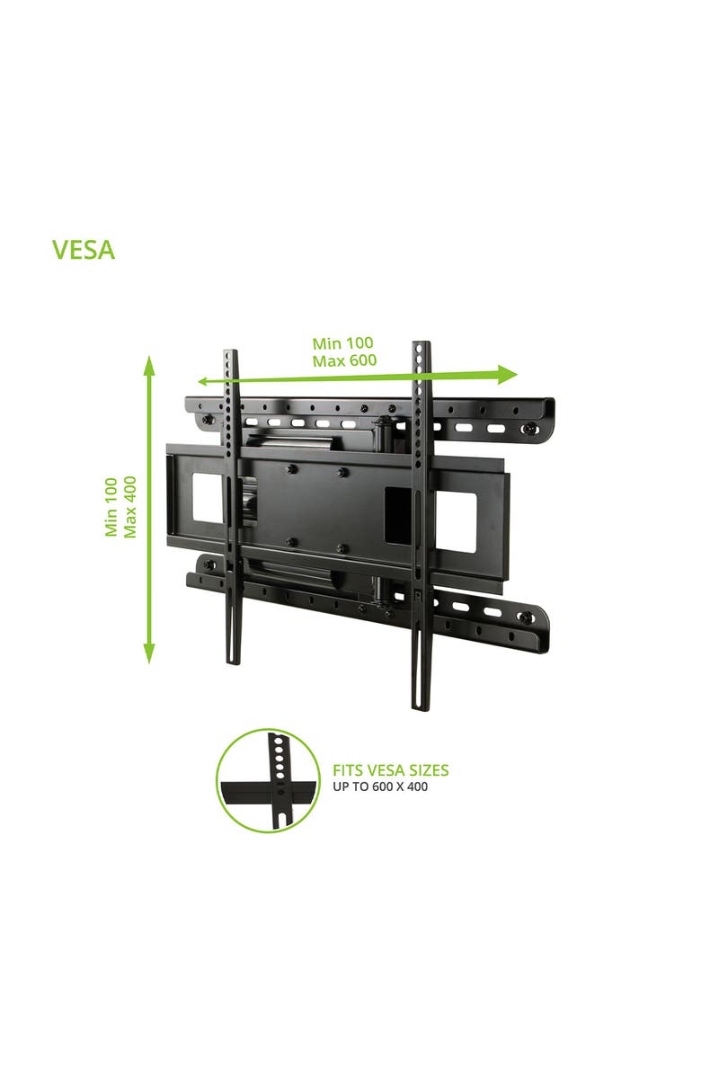 Kanto FMC4 Full Motion Mount with Adjustable Pivot Point for 30" to 60" TVs, Alternate, color, Black