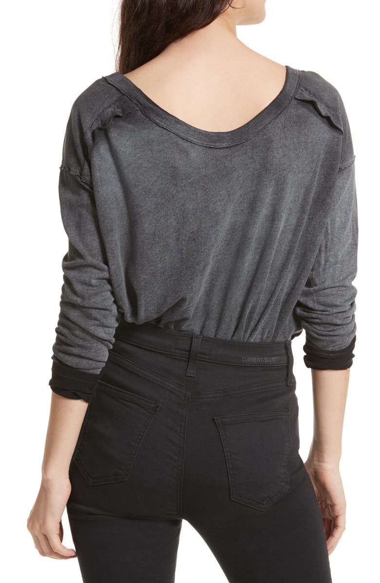 Free People First Love Lace-Up Tee, Alternate, color,