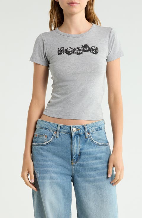 Flirt Dice Crop T-Shirt