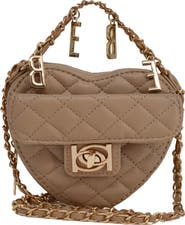 bebe Solana Quilted Heart Crossbody Bag