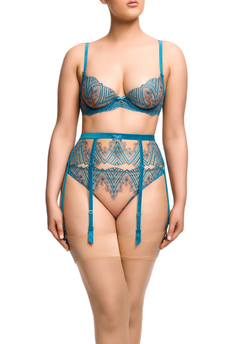 Fortunia Underwire Plunge Bra, Alternate, color, MOSAIC