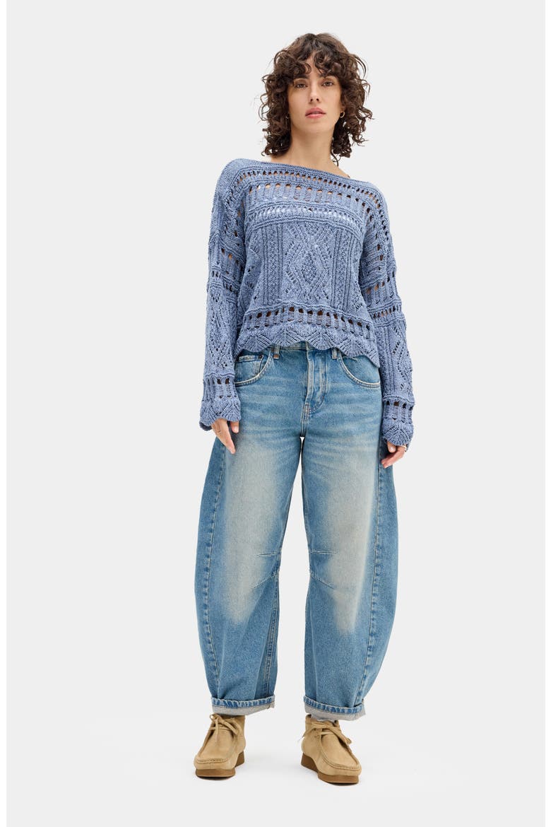 Renae Barrel Jeans, Alternate, color, LIGHT VINTAGE