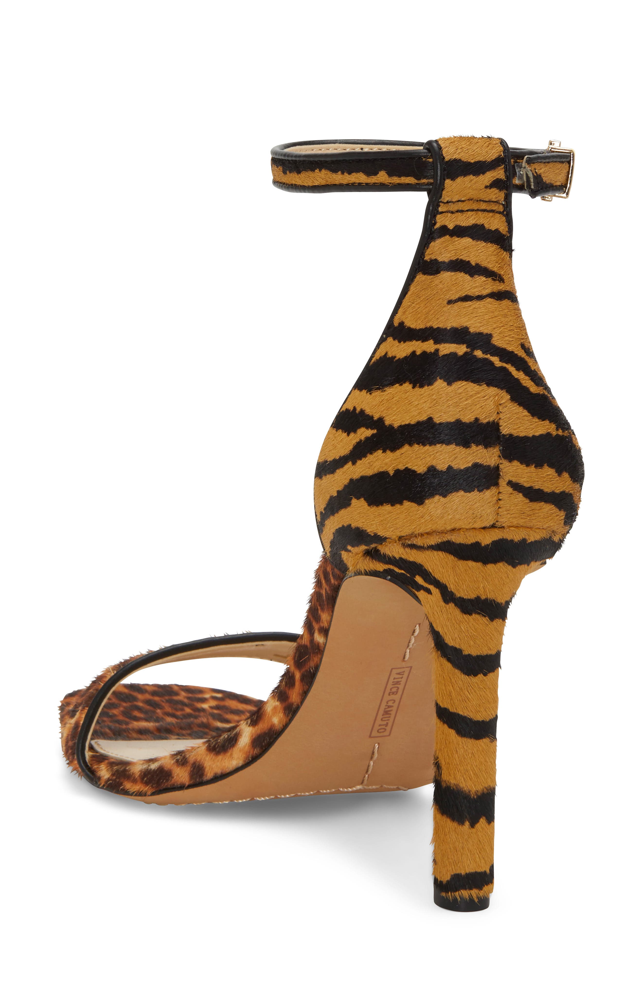 Lauralie Ankle Strap Sandal, Alternate, color, NATURAL CALF HAIR