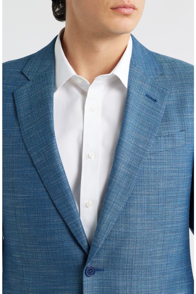 Slub Teal Sport Coat, Alternate, color, TEAL