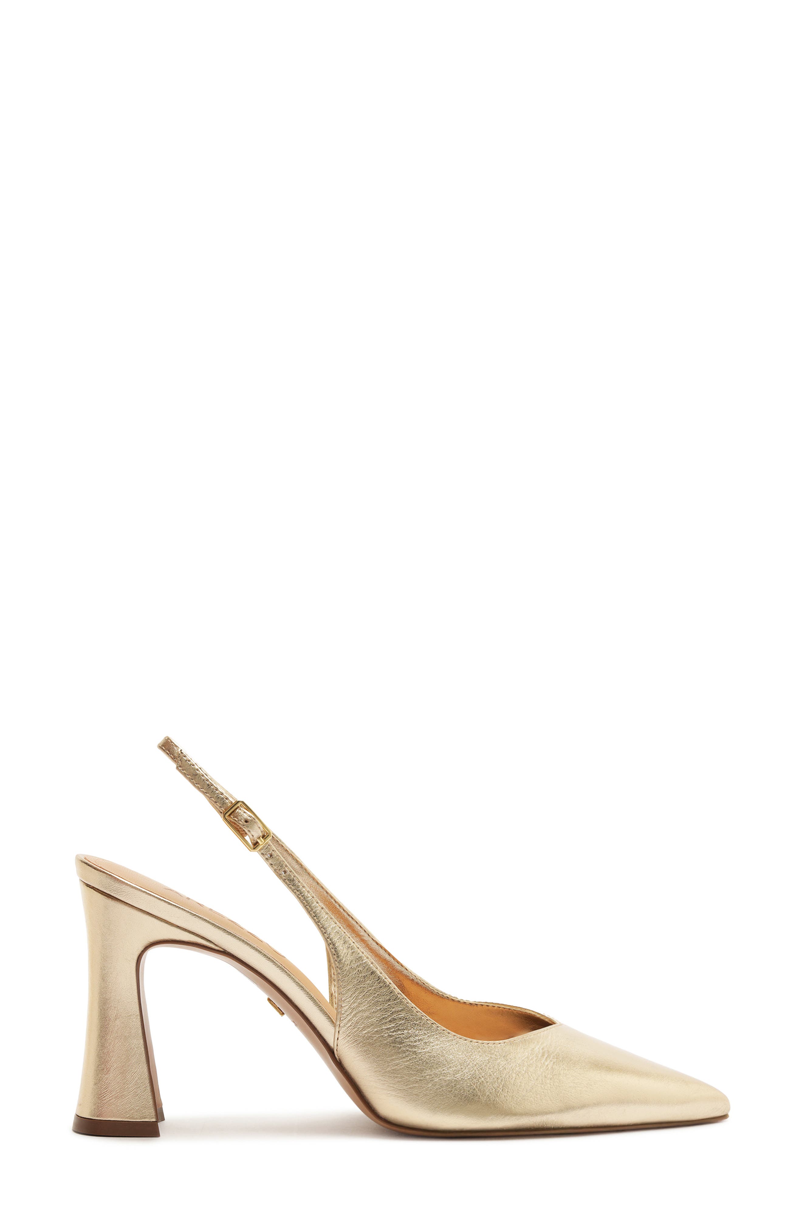 Danielle Pointed Toe Slingback Pump, Alternate, color, PLATINO